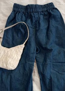 Korean Blue Y2k Trousers.