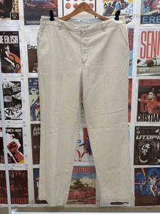 Men's Beige Straight Pants