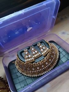 Necklace Set Tika Earings Only 1 Time Use