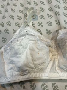 White Cotton Bra