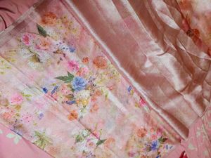 New Floral Print Saree With Blouse