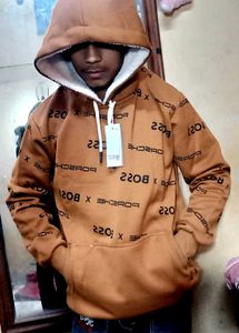 Porsche Boss Hoodie light coffee colour