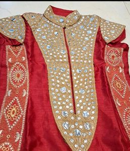 Mirror Silk Kurta Set Embroidery Work