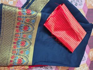 Beautiful New Unused Saree With Blouse Pc