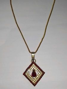 Square Locket With Chain