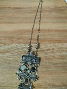 Oxidised Necklace With Bangles