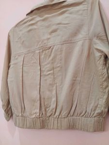 Beige Button-Down Crop Top for women