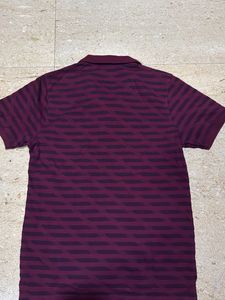 Striped Maroon Polo T-Shirt