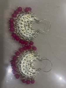 Pink Beaded Earrings