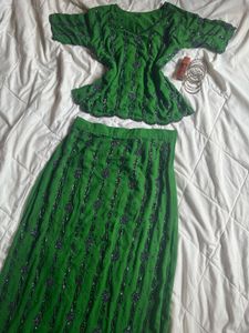 y2k Bollywood beaded Vintage Lehenga choli