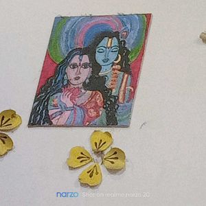 Radha Krishna Handmade Painting
