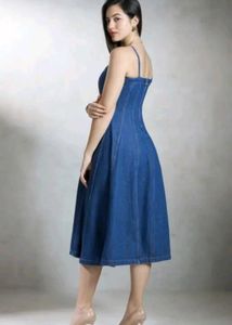 Urban Cat Women Long Denim Dress