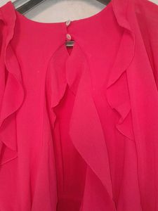Trendy Back Open Ruffle Dress - Stylish &amp; Elegant&#34;