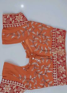 heavy work  lehanga with attached saree & blouse