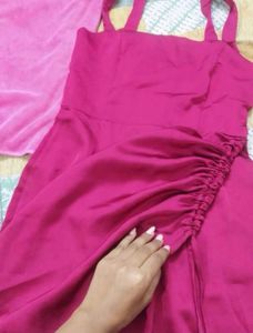 Bodycon Red Satin Dress