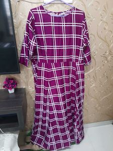 4XL Georgette Knee-Length Dress