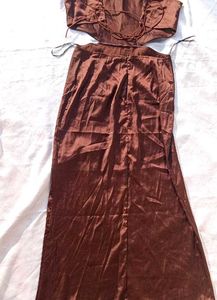 Brand New(Urbanic)Coffee Brown 🤎 Satin Slip Dress