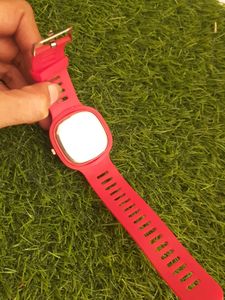 💥 Red Dial Analog Silicone Strap Designer Watch