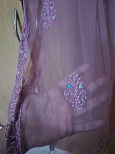 OMBRE PINK CHIKANKARI KURTI