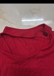 Choker Neck Red Top