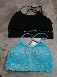 Crochet Bralette Black And Blue Combo🔥