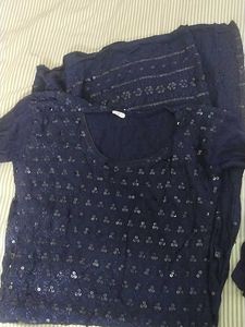 Navy Blue Sequin Dress