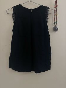 Black Lace Detail Top