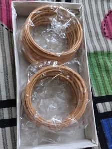Peach Colour Metal Bangles