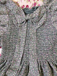 Green Floral Top With New Condition