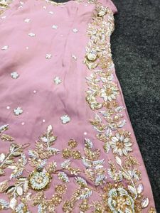 Embroidered Lavender Fabric