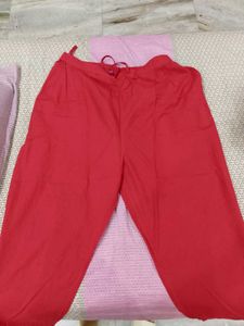 Red Embroidered Kurta