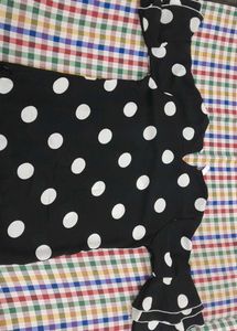 Polka Dot Flared Sleeve Top