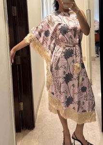 Floral Print Kaftan Dress