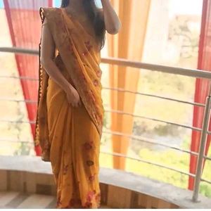 Elegant Floral Saree