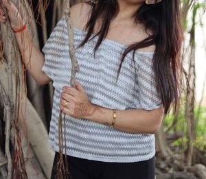 Striped Off-Shoulder Top