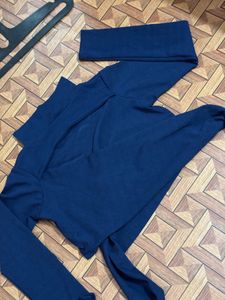 Navy Cutout Top