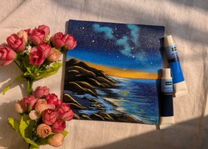 Mini Midnight Coastal Painting