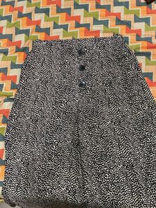 Spot Print Button-Down Midi Culotte