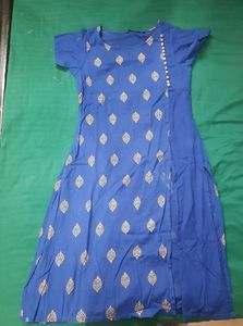 Blue And Golden Kurti