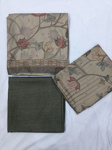 Green Printed Dress Material