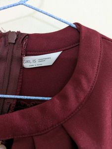 Korean Maroon Dress
