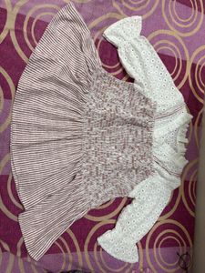 Stylish White &amp; Pink Top