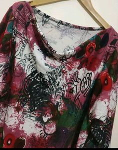 Multi Printed Winter Top For 40 Bust