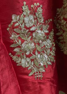 Red A-line  gown