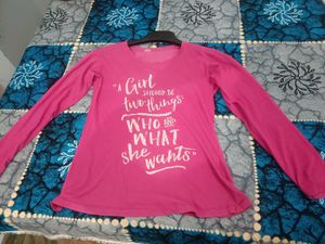 Pink Graphic Print Tee