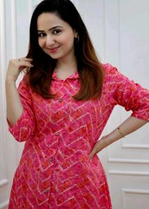 Pink Printed Coord Set