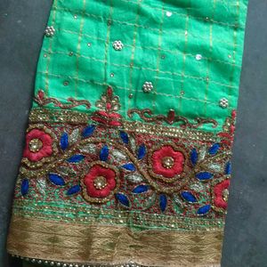 Green Embroidered Salwar Kameez