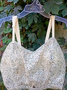 Sequin Embellished Cropped Top