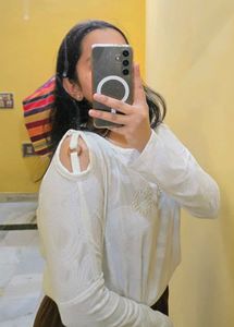 White Long Sleeve Top