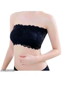 Lace Bandeau Strapless Bras - Set of 3